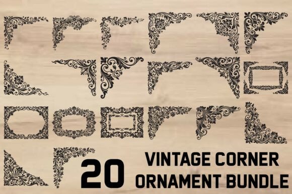 Download Vintage Corner Ornament Bundle - Vintage corner ornament Collection