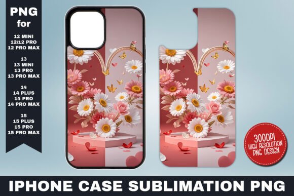Download Valentine Pink Floral Dreamy Design Png Sublimation - Sublimation Collection