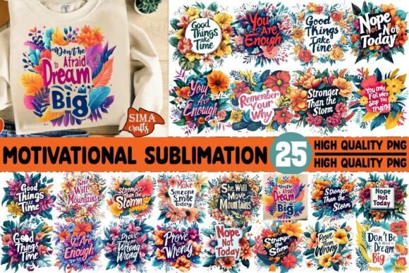 Download Motivational Floral SVG PNG Sublimation - Sublimation Collection