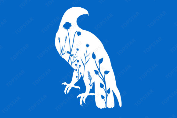 Download 4th July Eagle Silhouette Floral Design - Silhouette floral design Collection