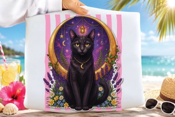 Download Mystical Black Cat PNG Sublimation - Sublimation Collection
