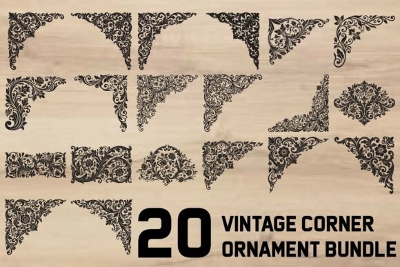 Download Vintage Corner Ornament Bundle - Vintage corner ornament Collection