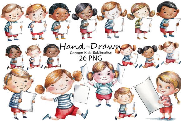 Download Hand-Drawn Cartoon Kids Sublimation - Sublimation Collection