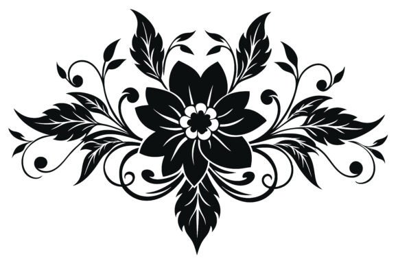 Download Silhouette Floral Design Elements Vector - Silhouette floral design Collection