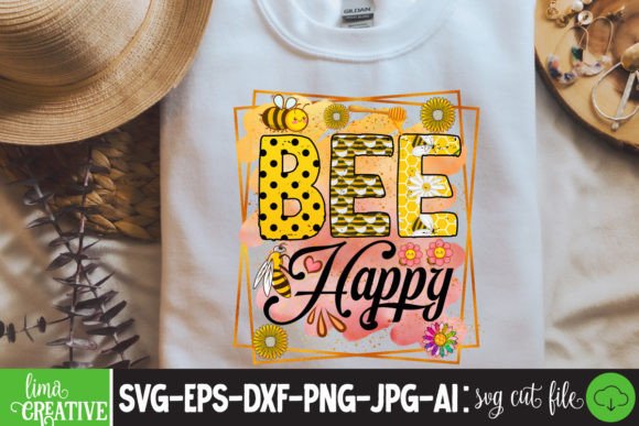 Download Bee Happy Sublimation PNG - Sublimation Collection