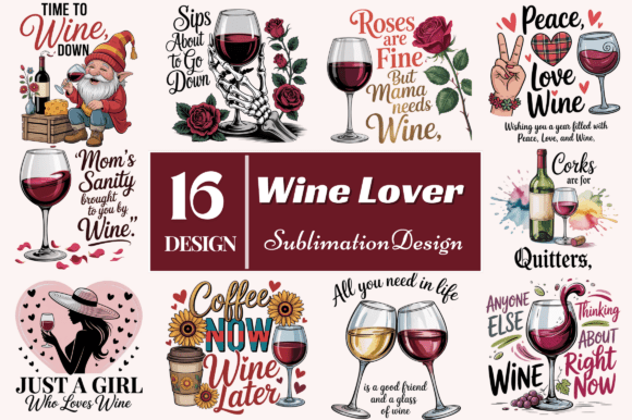 Download Wine Lover Sublimation Bundle - Sublimation Collection