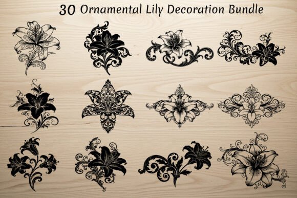 Download 30 Ornamental Lily Decoration Bundle - Decoration Collection