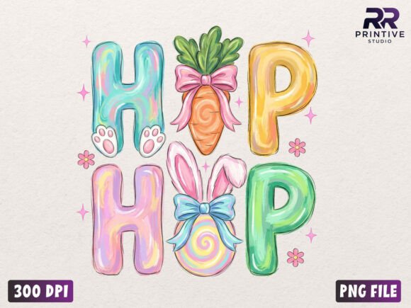 Download Easter Hop Bunny Letters PNG Sublimation - Sublimation Collection