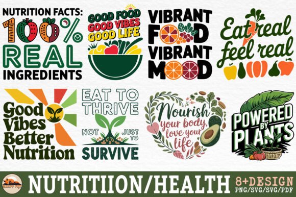 Download Nutrition, Health, Sublimation Bundle - Sublimation Collection