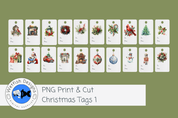Download PNG 300dpi Print and Cut Christmas Tags - Print and cut Collection